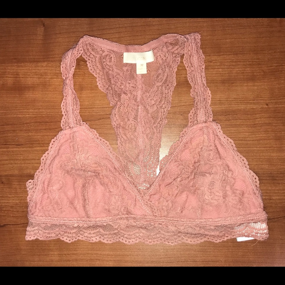Francesca's Blush Pink Lace Bralette